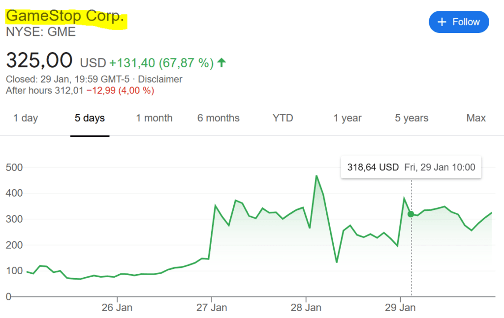GameStop pump and dump next level