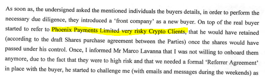 Paytah onboarded very risky crypto clients