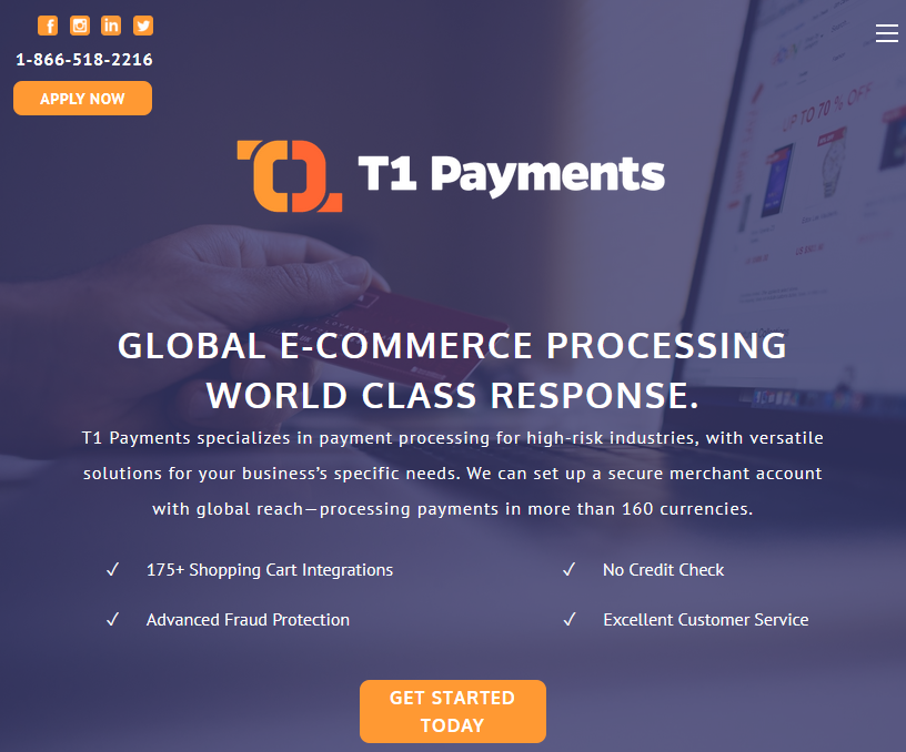 T1 Payments Website