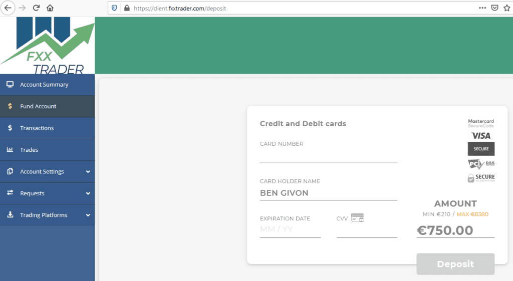 FXX Trader Scam with Bridgerpay 