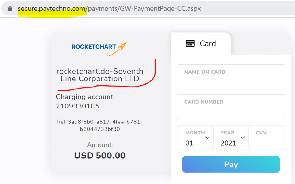 licensed Estonian PayTechno facilitates broker scam RocketChart