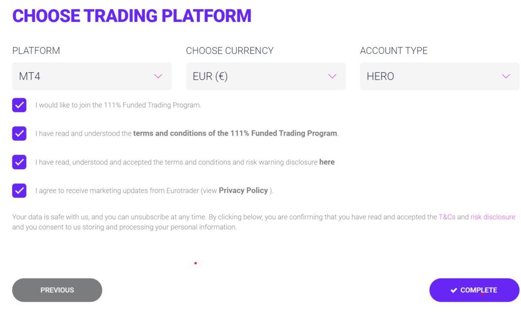 EuroTrader deposit Bonus Program offered via its offshore entity
