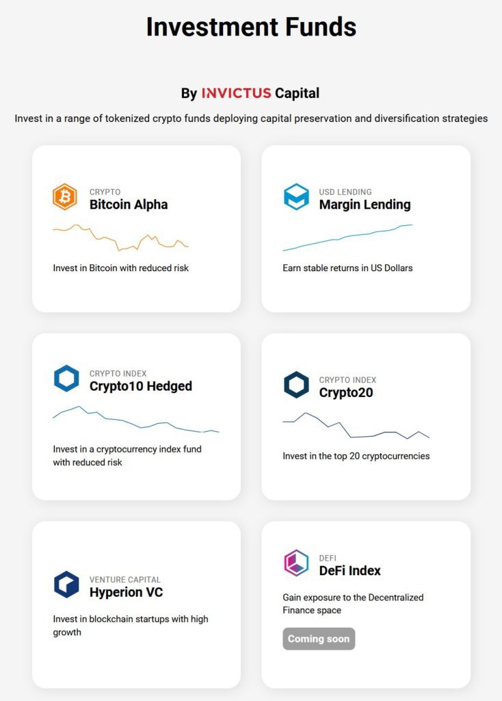 Invictus and its tokenized crypto funds