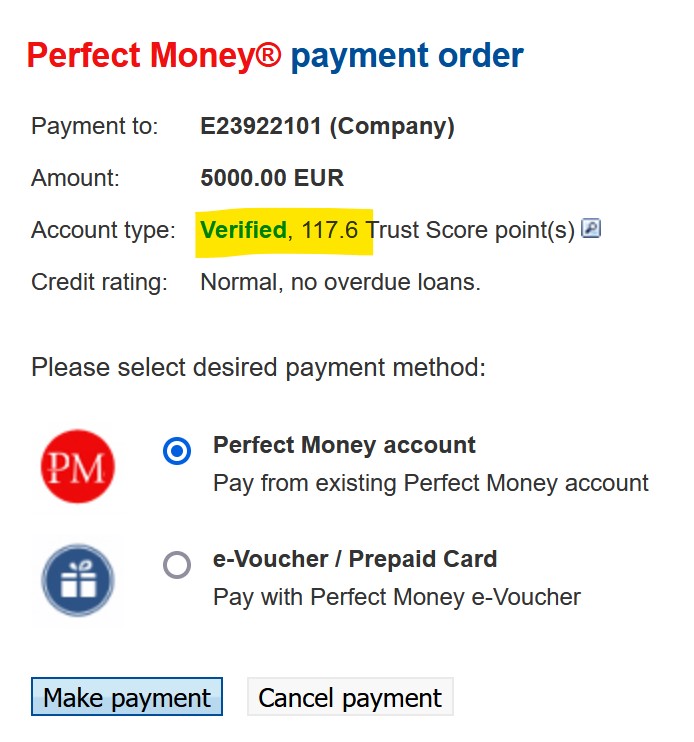 Russian Perfect Money facilitates LegacyFX offshore broker