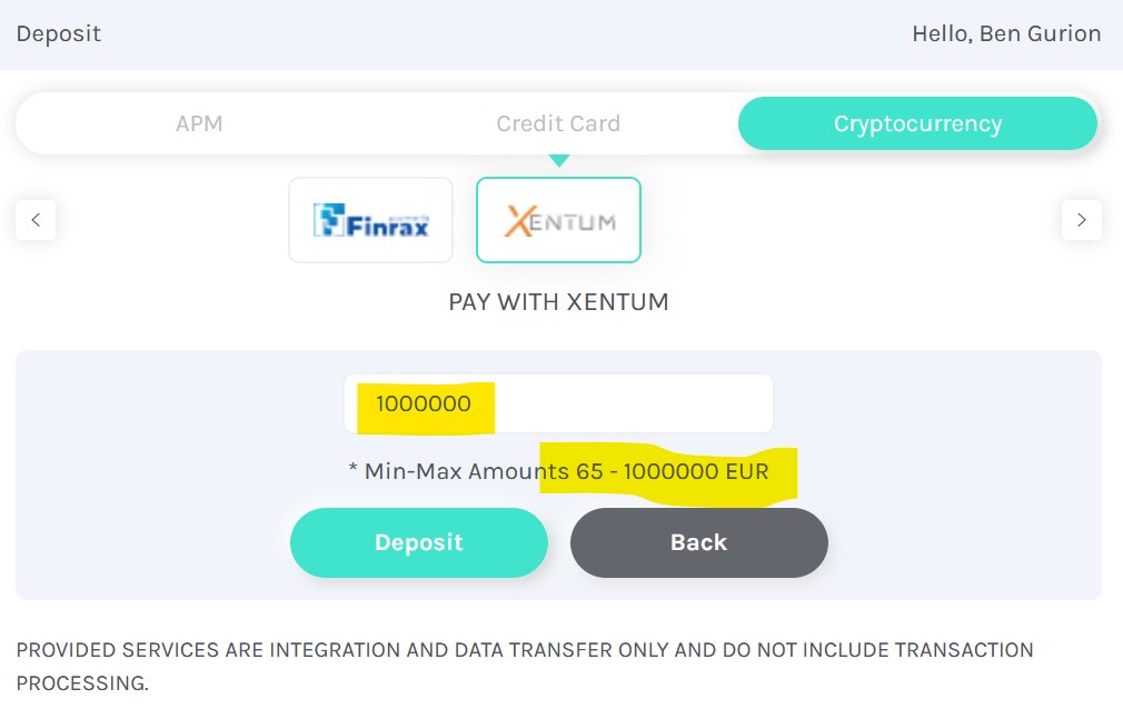 LegacyFX facilitated by Xentum taking 1 million pre-KYC