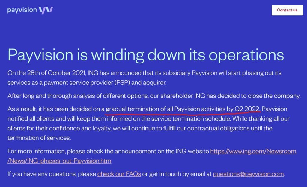 ING is winding down disgraced Payvision